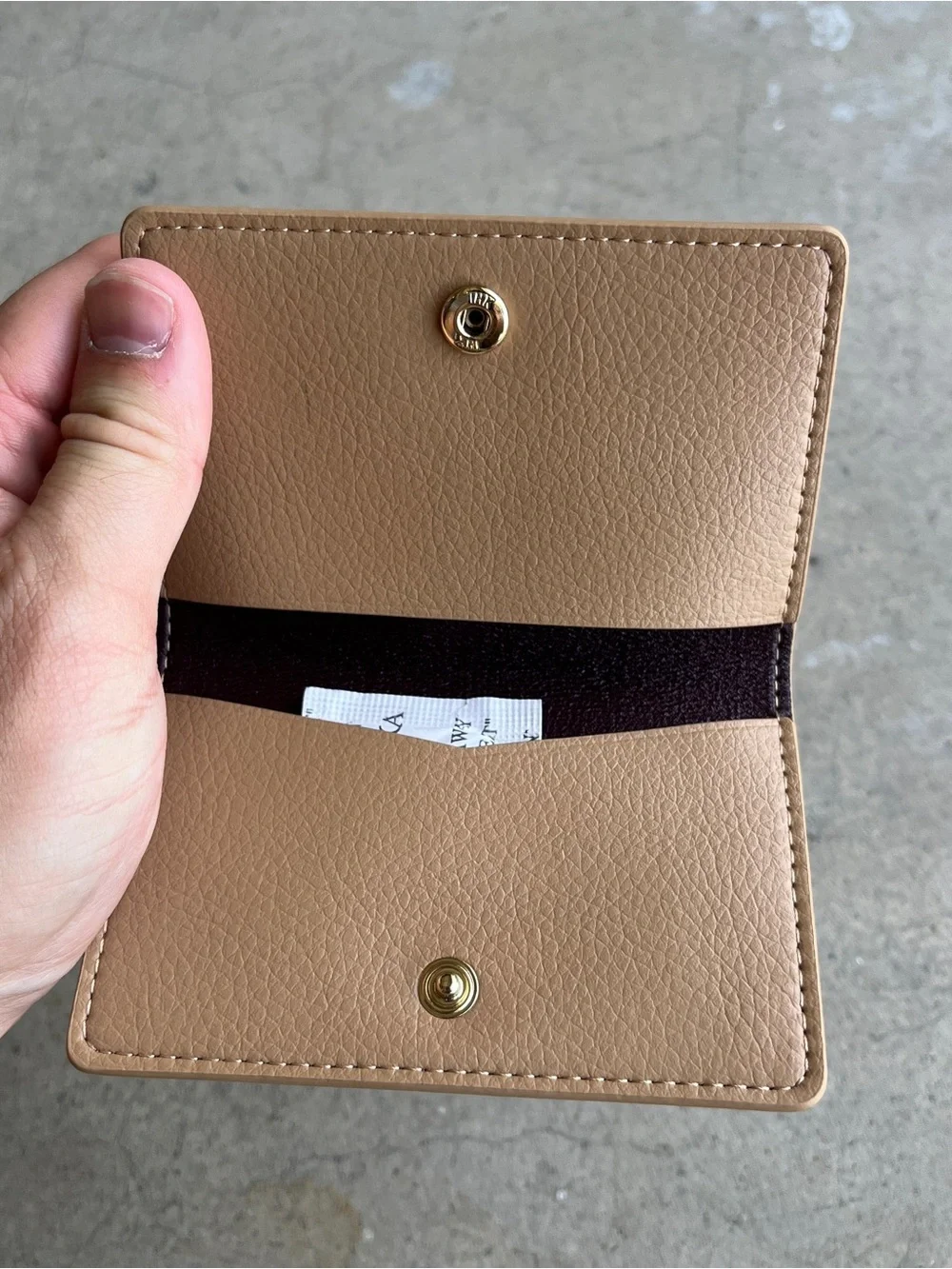 Freja New York Tan Leather Card Holder